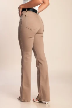 Jeans a zampa, cammello