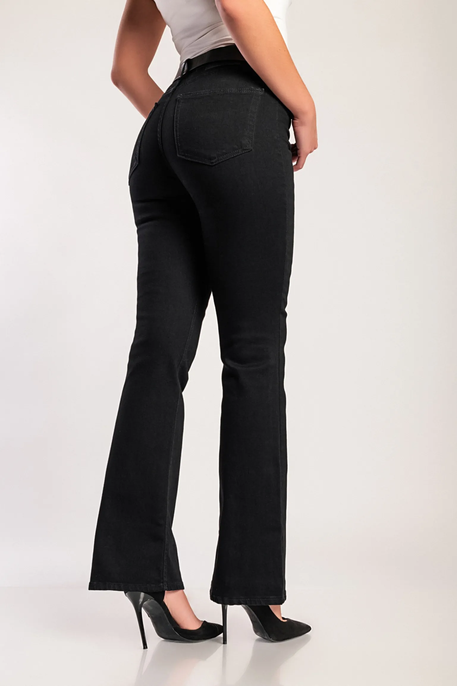Jeans a zampa d'elefante, neri