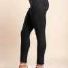 Jeans con bottoni decorativi, neri