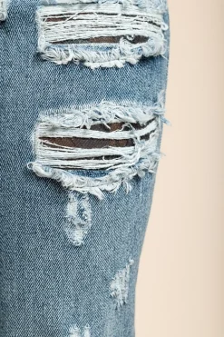 Jeans tagliati con stampa con orlo sfilacciato Alexandria, verde