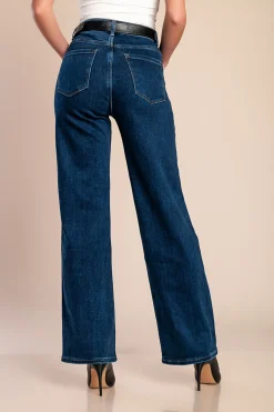 Jeans termici con gamba dritta, blu scuro