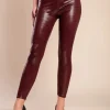 Leggings alla moda con vita larga, brodo