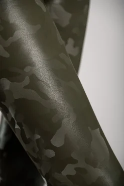 Leggings con fodera e vita ampia, verde oliva