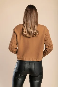 Maglia dolcevita, cammello