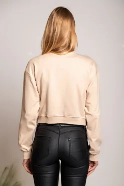 Maglietta sportiva a maniche lunghe in cotone  Avesta, beige