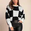 Maglione a quadri, grigio