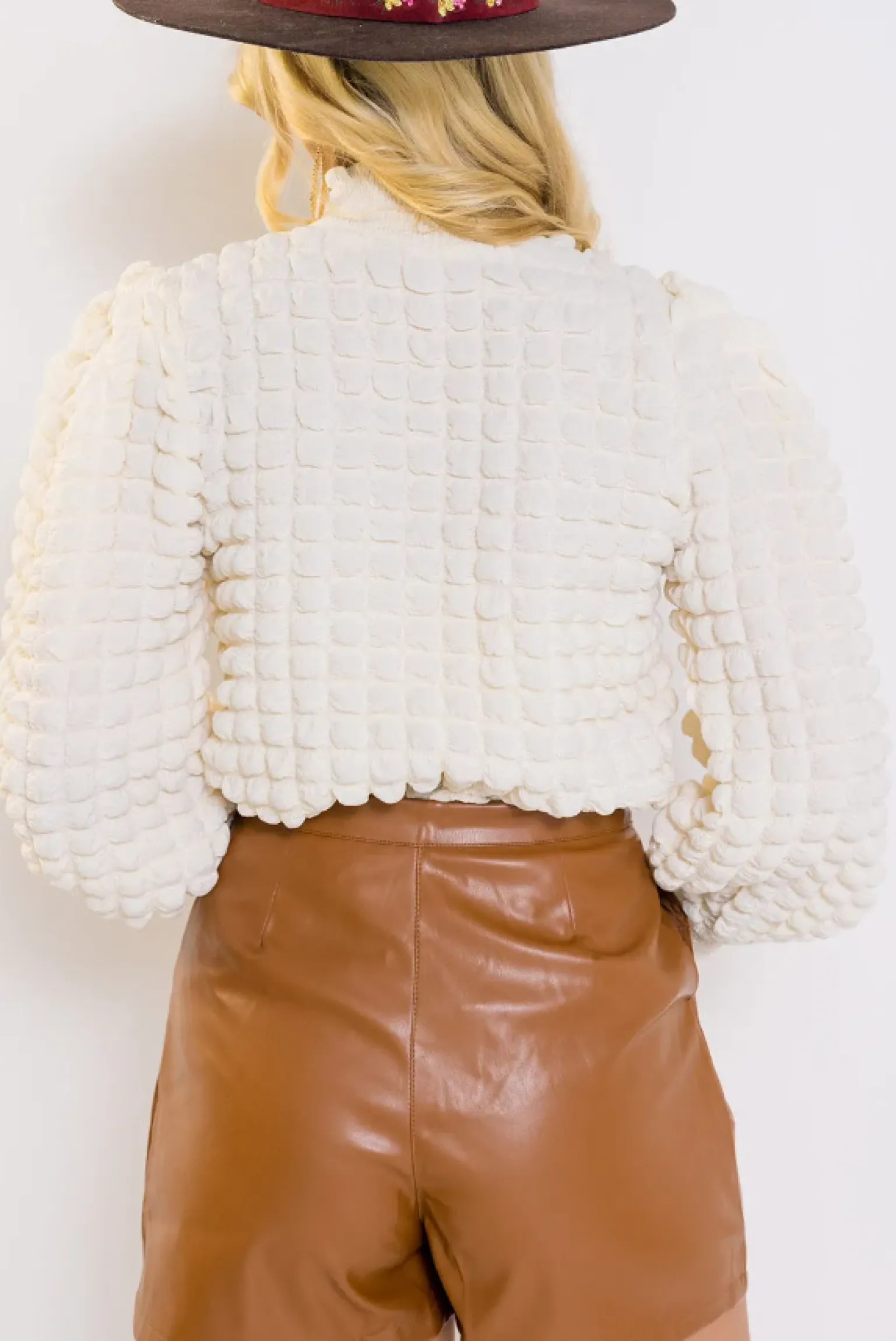 Maglione strutturato, bianco