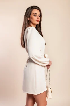 Mini abito con cintura, beige