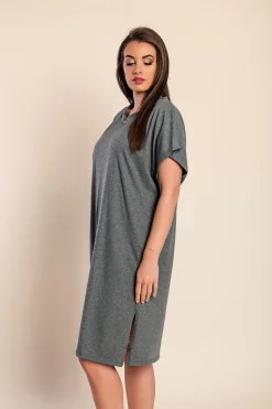 Mini abito con maniche ampie, grigio