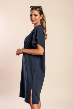 Mini abito con maniche ampie, blu scuro