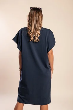 Mini abito con maniche ampie, blu scuro