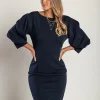 Mini abito elegante Varsavia, blu scuro