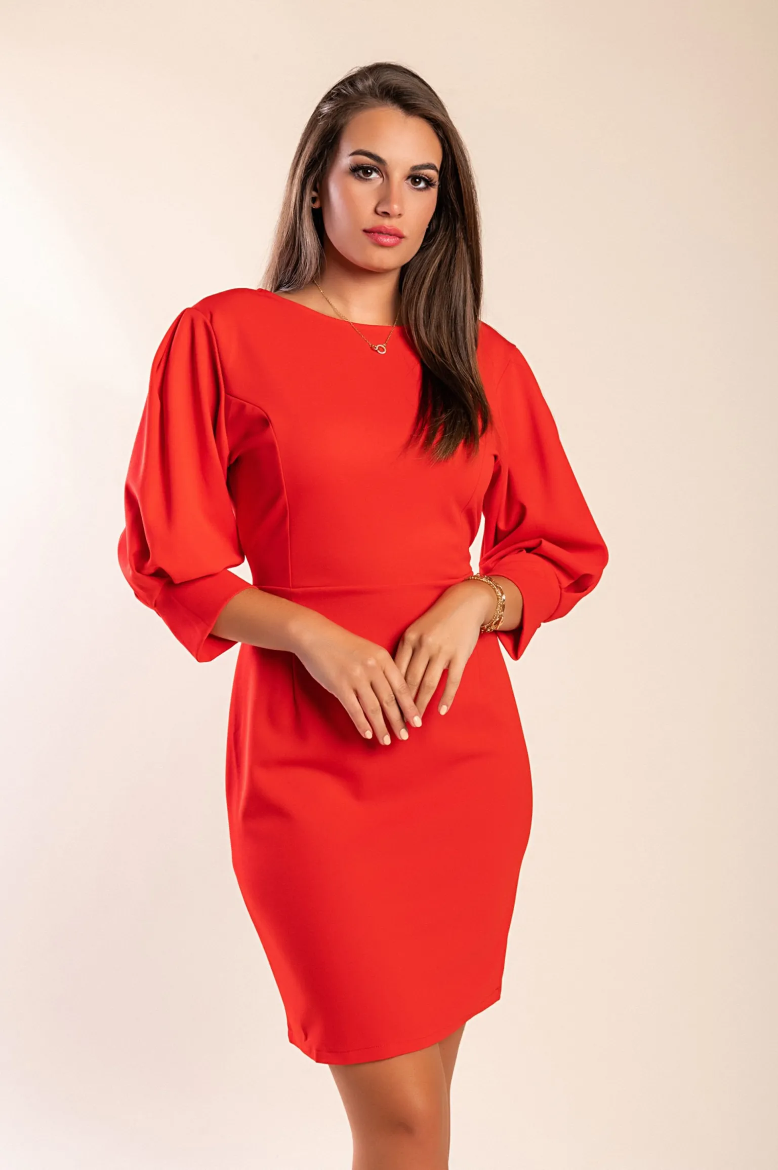 Mini abito elegante Varsavia, rosso