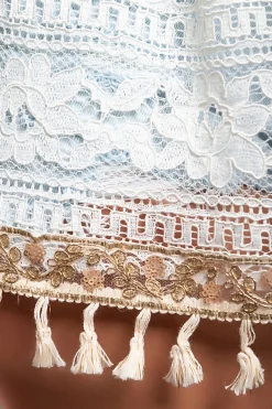 Mini abito estivo in pizzo Bangui, beige