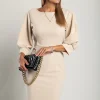 Miniabito elegante Varsavia, beige