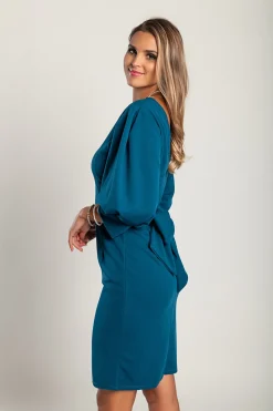 Miniabito elegante Varsavia, petrolio