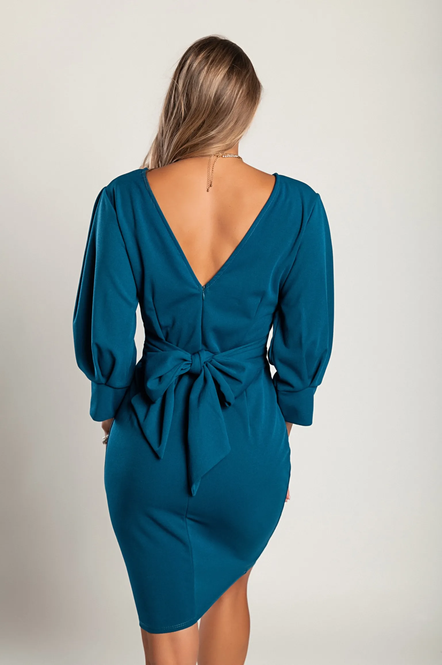 Miniabito elegante Varsavia, petrolio