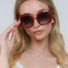 Occhiali da sole moda, ART2180, rosso
