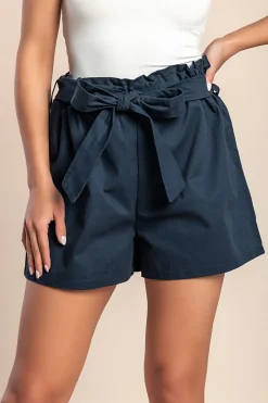 Pantaloncini di cotone, blu scuro