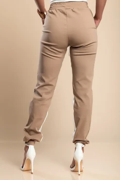 PANTALONE ALLA MODA CON RIGA SUI LATI, ELASTICIZZATE IN VITA  FRIEDA, CACHI