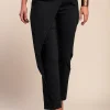 Pantaloni eleganti con volant, neri