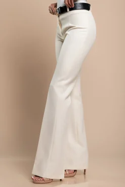 Pantaloni eleganti dal taglio dritto, beige