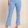 Pantaloni eleganti in cotone, azzurro