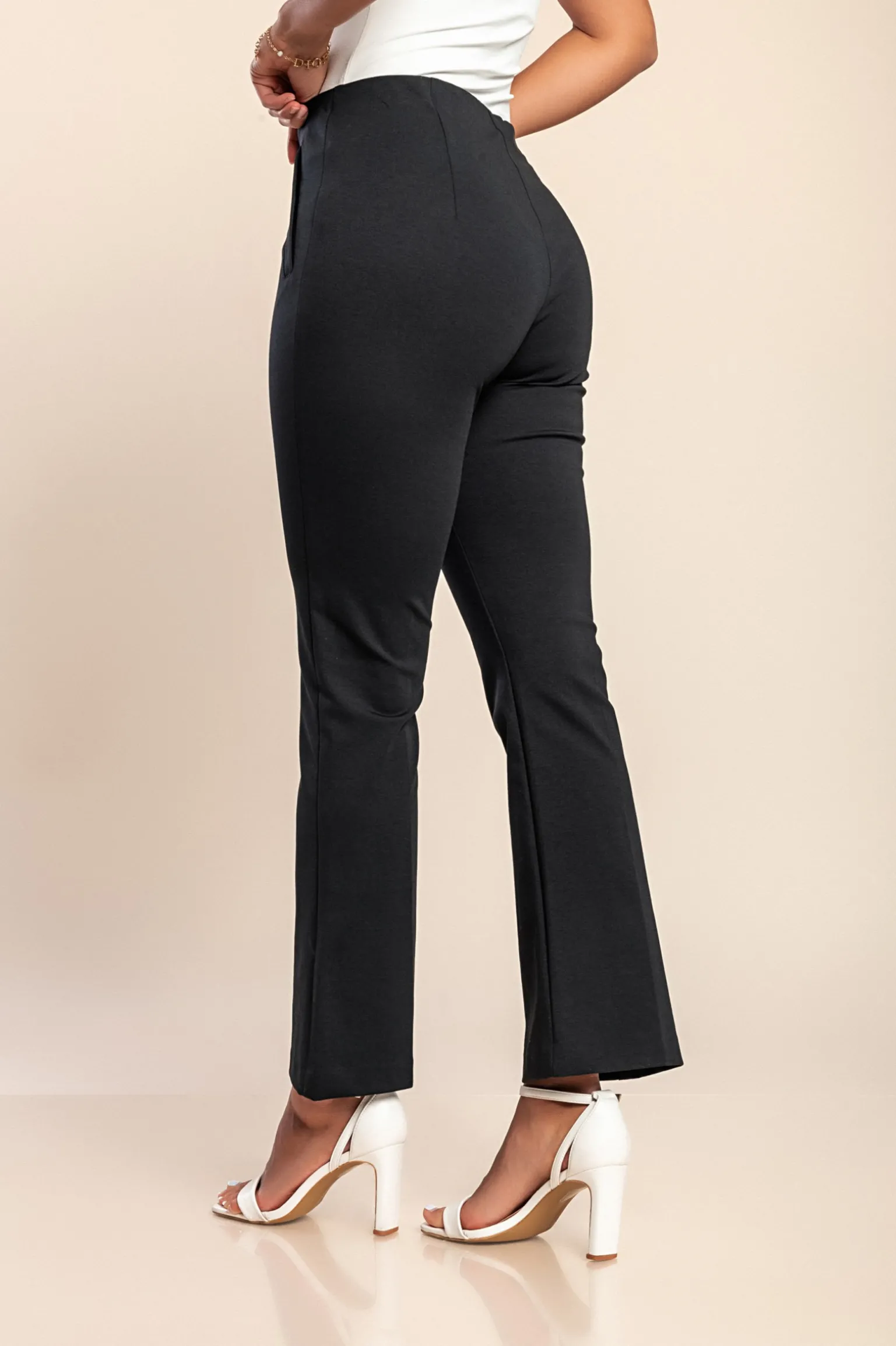 Pantaloni eleganti in cotone, neri