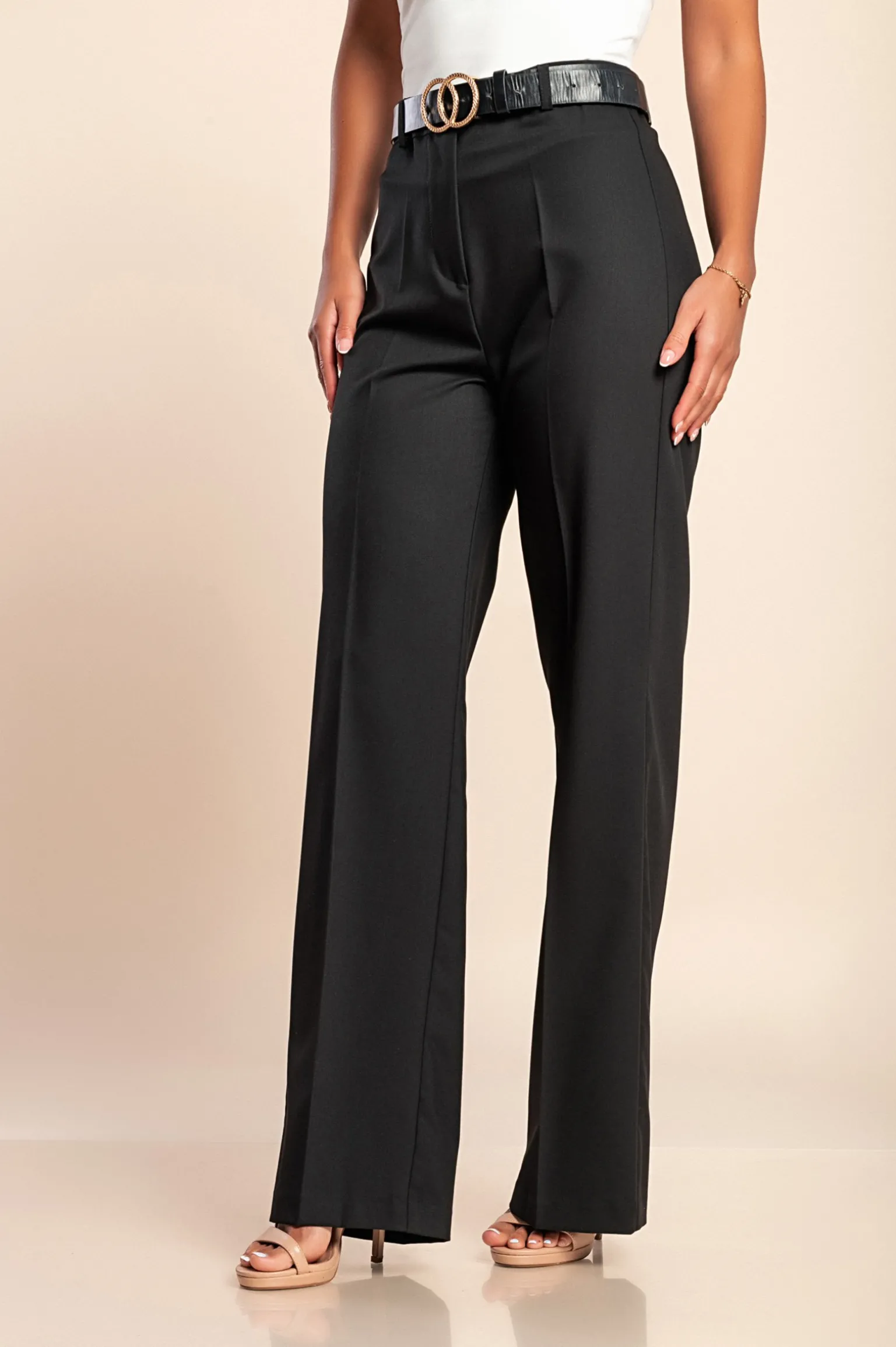Pantaloni lunghi eleganti, colore nero