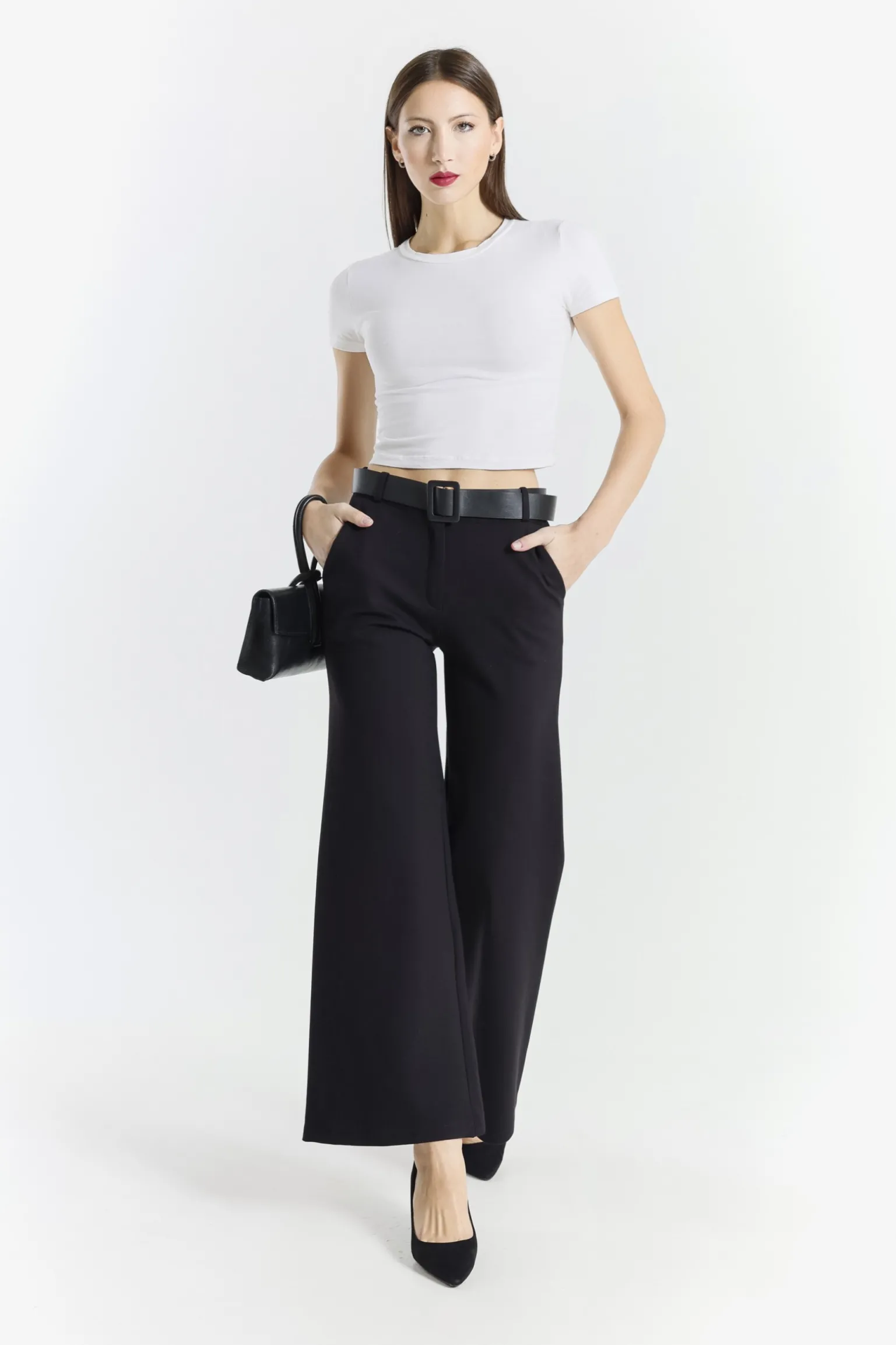 Pantaloni lunghi eleganti, neri