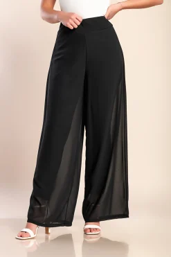 Pantaloni lunghi eleganti Veronna, neri
