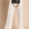 Pantaloni lunghi eleganti, bianchi