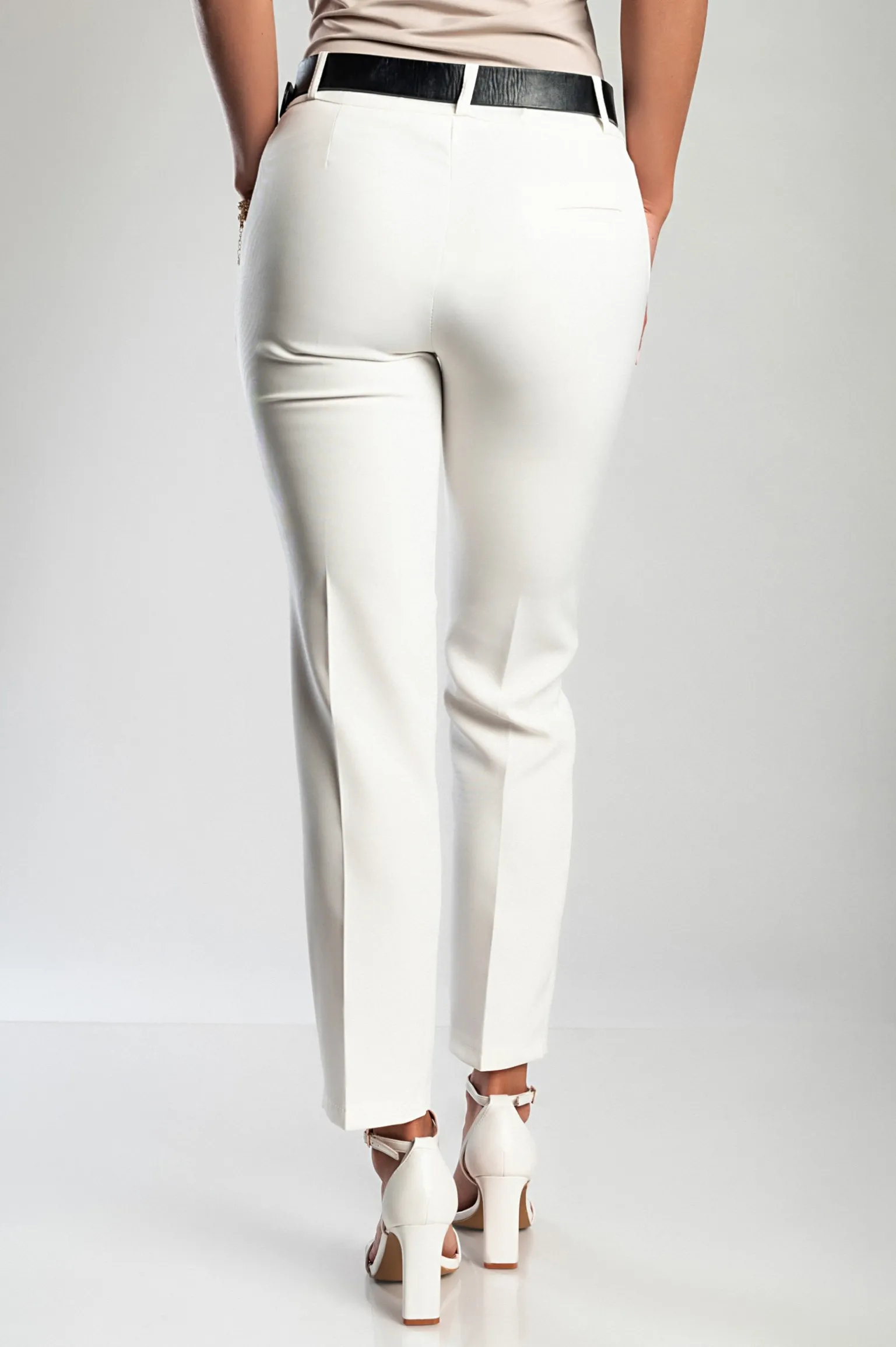 Pantaloni lunghi eleganti, bianchi