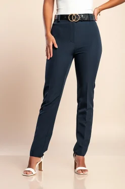 Pantaloni lunghi eleganti, blu scuro