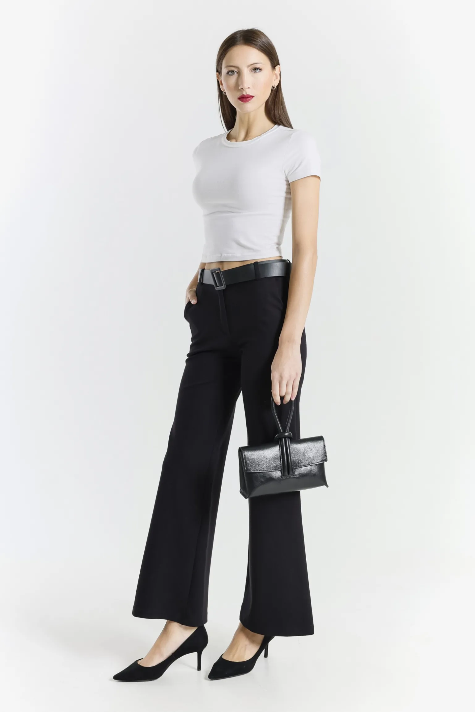 Pantaloni lunghi eleganti, neri