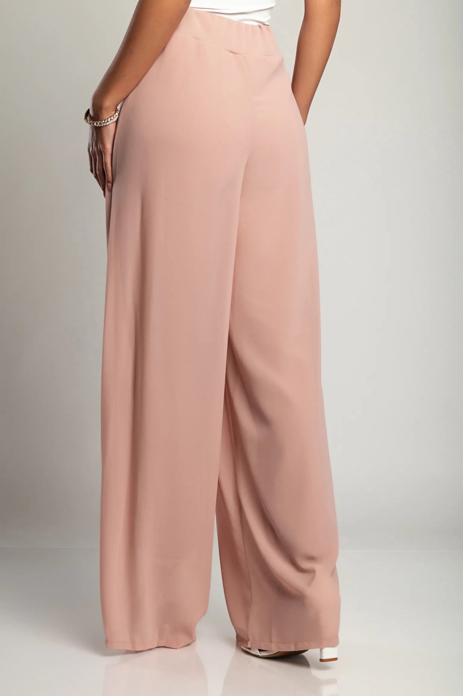 Pantaloni lunghi eleganti Veronna, rosa