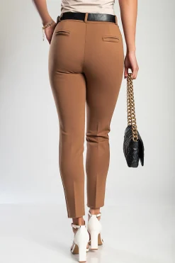 Pantaloni lunghi eleganti, cammello