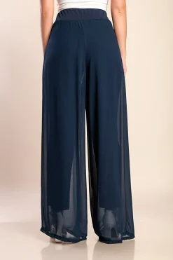 Pantaloni lunghi eleganti Veronna, blu scuro