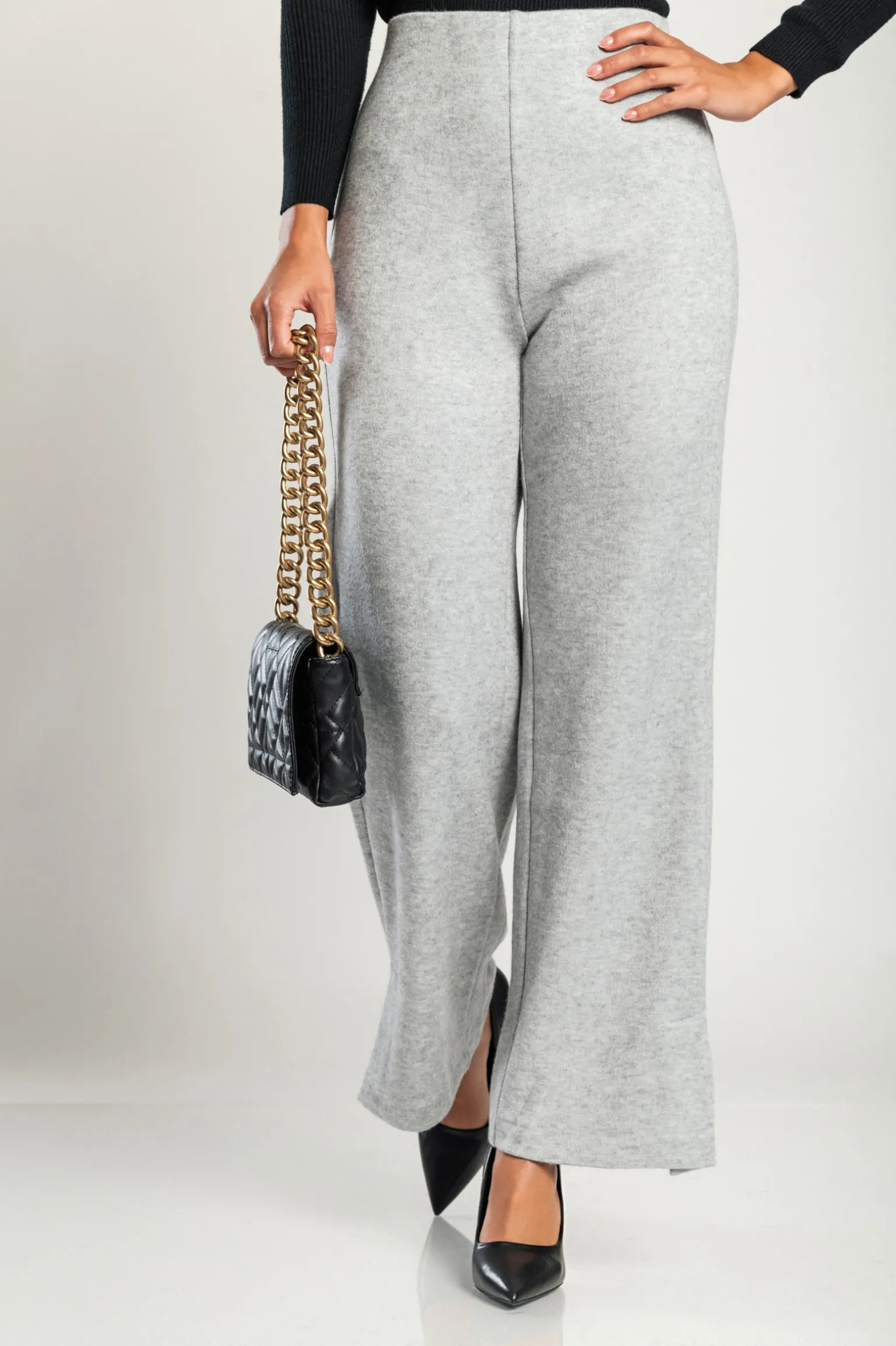 Pantaloni lunghi eleganti, grigi