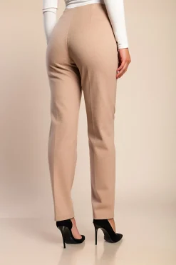 Pantaloni lunghi in tessuto caldo, beige