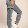 Pantaloni sportivi termici con tasche, grigio