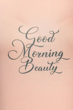 Pigiama lungo con stampa, rosa chiaro