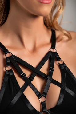 Reggiseno con spalline regolabili, nero