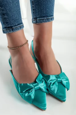 Scarpe con fiocco decorativo, verde