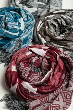Set di 4 sciarpe, multicolore