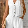 Set di lino, bianco