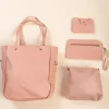 Set portamonete e portafoglio, 4 pezzi, rosa
