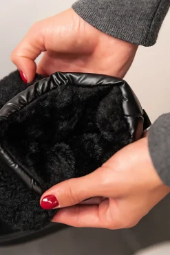 Stivaletti con pelliccia sintetica, 70010, nero