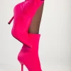 Stivaletti con tacco alto, fucsia