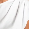 Top a maniche corte, bianco